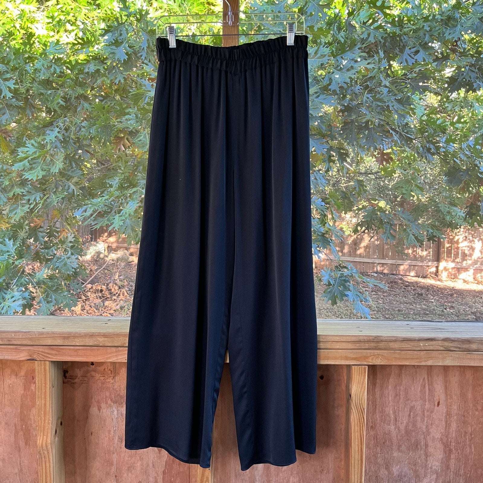 【60s〜】 vintage wide slacks usa black Alease Fisher New York Women's Vintage Black Wide Leg