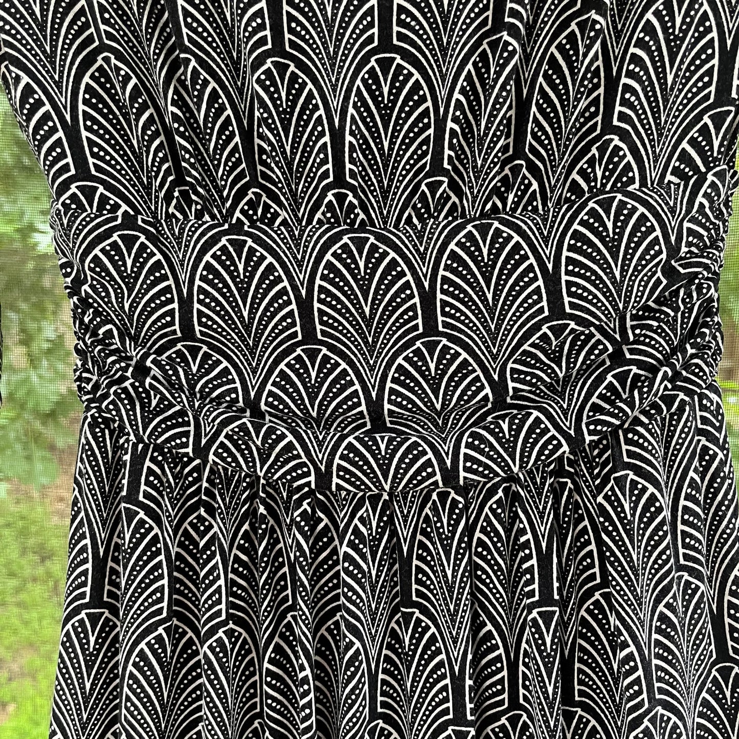 Anthropologie Maeve Galena Midi Dress Black And White Printed Size S