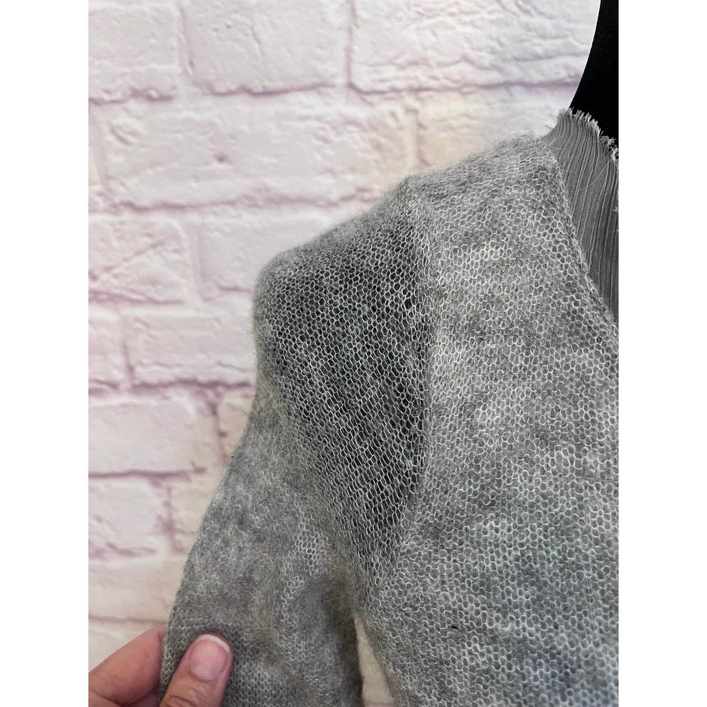 Anthropologie Knitted And Knotted Grey Alpaca Blend Sweater Size S