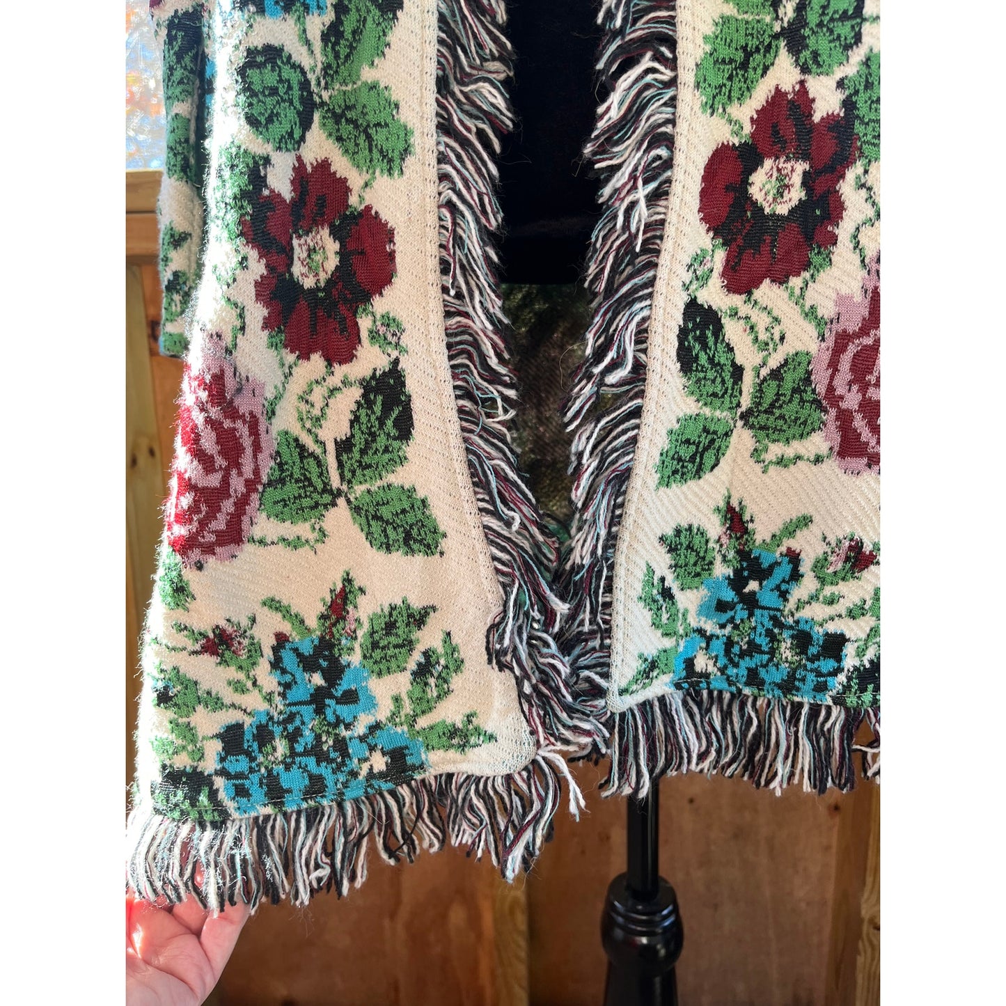 Anthropologie AldoMartins Floral Intarsia Cardigan Size XS. NEW
