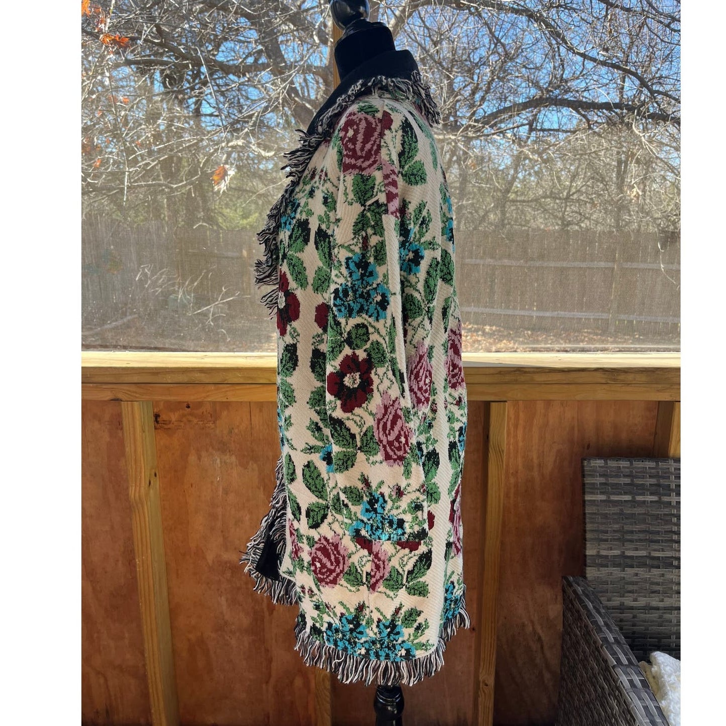 Anthropologie AldoMartins Floral Intarsia Cardigan Size XS. NEW