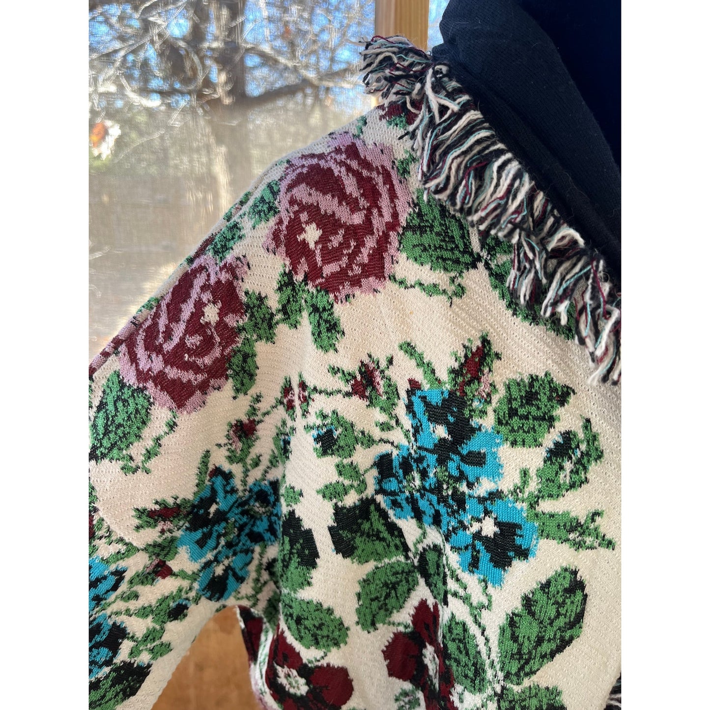 Anthropologie AldoMartins Floral Intarsia Cardigan Size XS. NEW