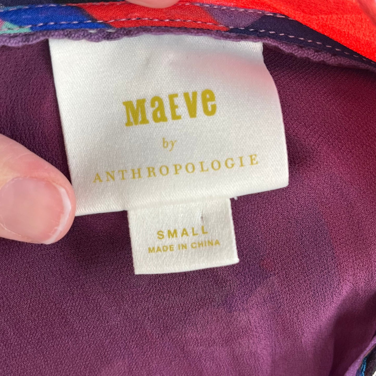 Anthropologie Maeve Colorful Sleeveless Floral Top Size S