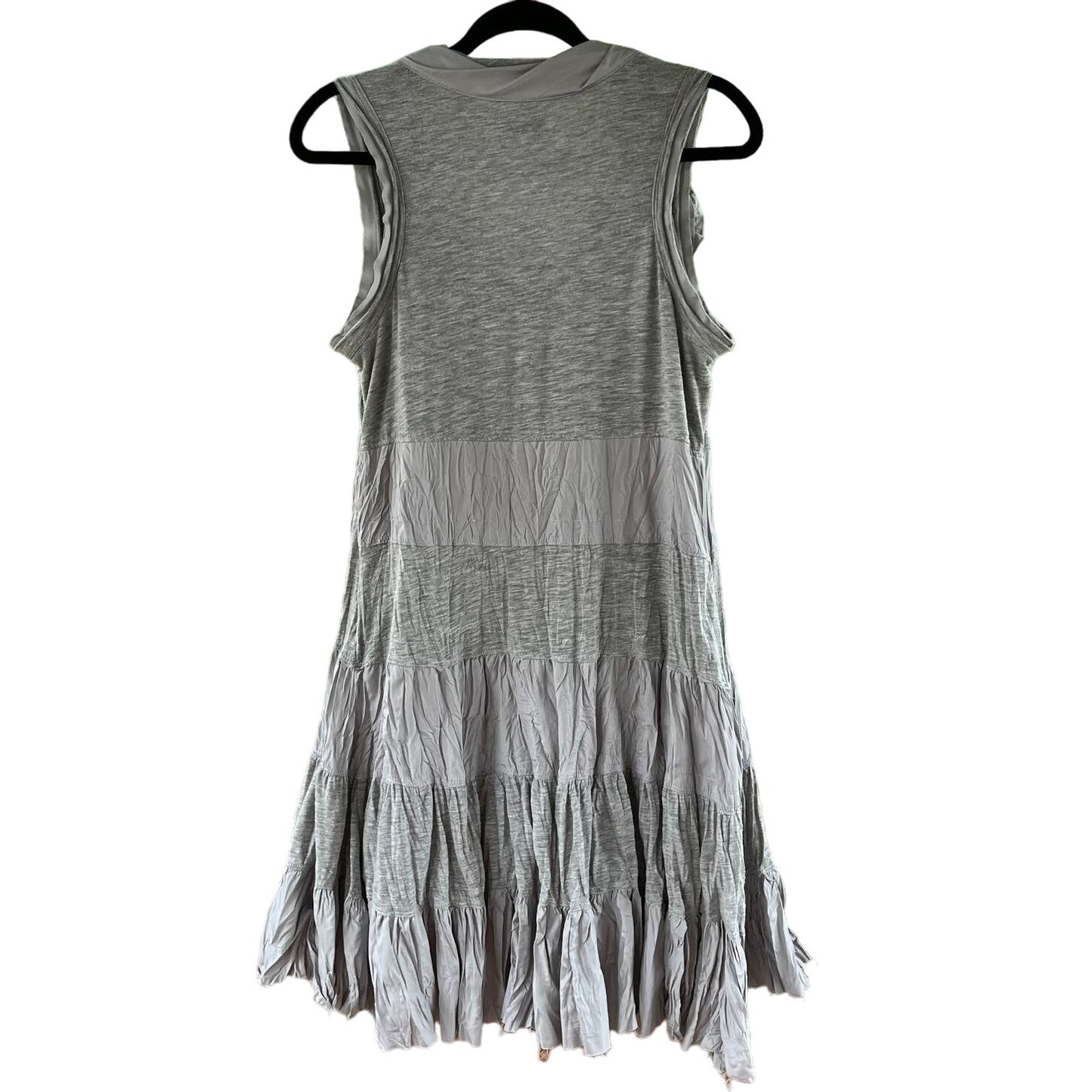 Anthropologie Ryu Grey Ruffled Mini Dress Size L