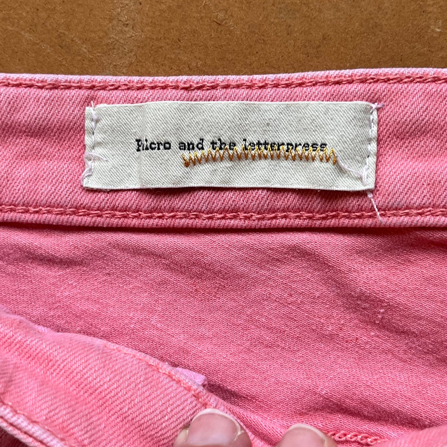 Anthropologie Pilcro And The Letterpress Pink Denim Shorts Size 32 Waist