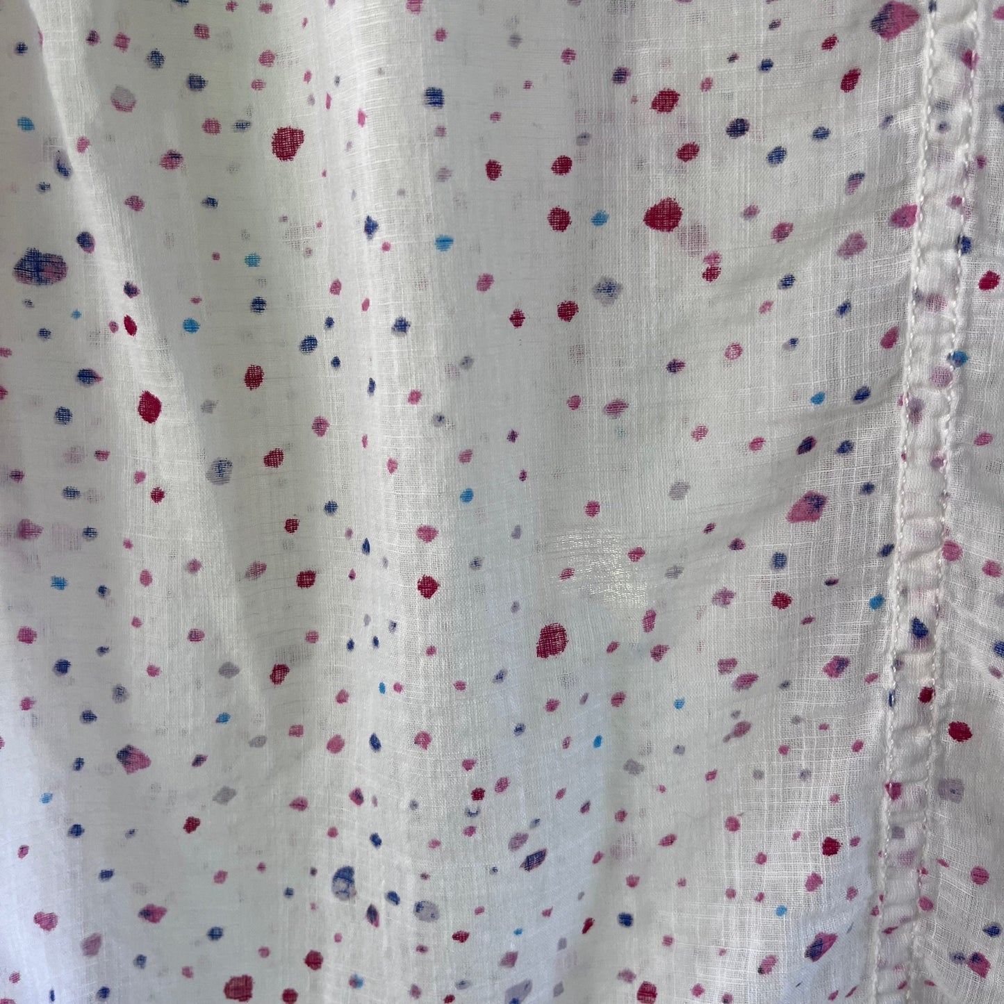 Anthropologie Meadow Rue White And Red Confetti Button Down Shirt Size 6