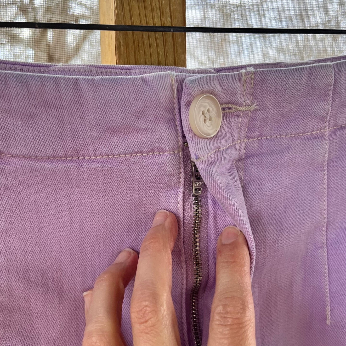 Anthropologie Pilcro Ultra High Rise Purple Cropped Wide Leg Jeans Size 29