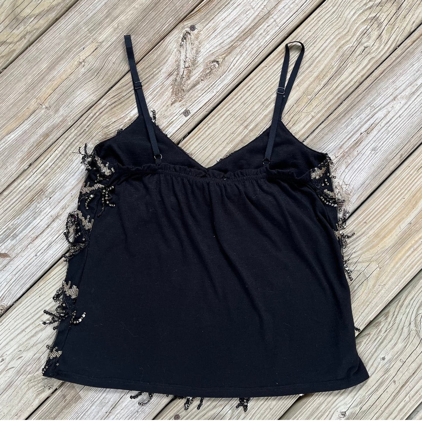 Anthropologie Porridge Orinda Sequined Fringe Tank Size S. NEW