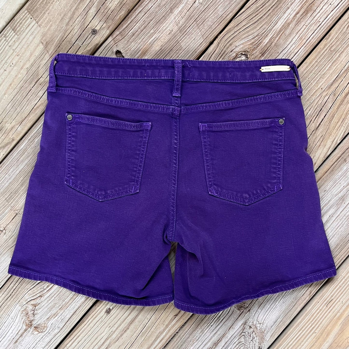 Anthropologie Pilcro And The Letterpress Purple Stet Fit Denim Shorts Size 29