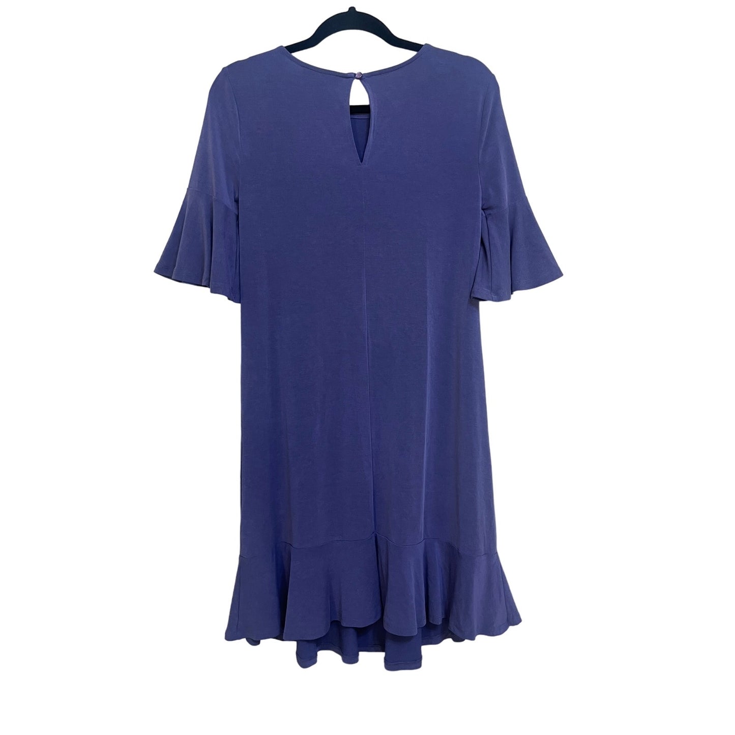 Anthropologie Blue Ruffle Hem Mini Dress Size XS