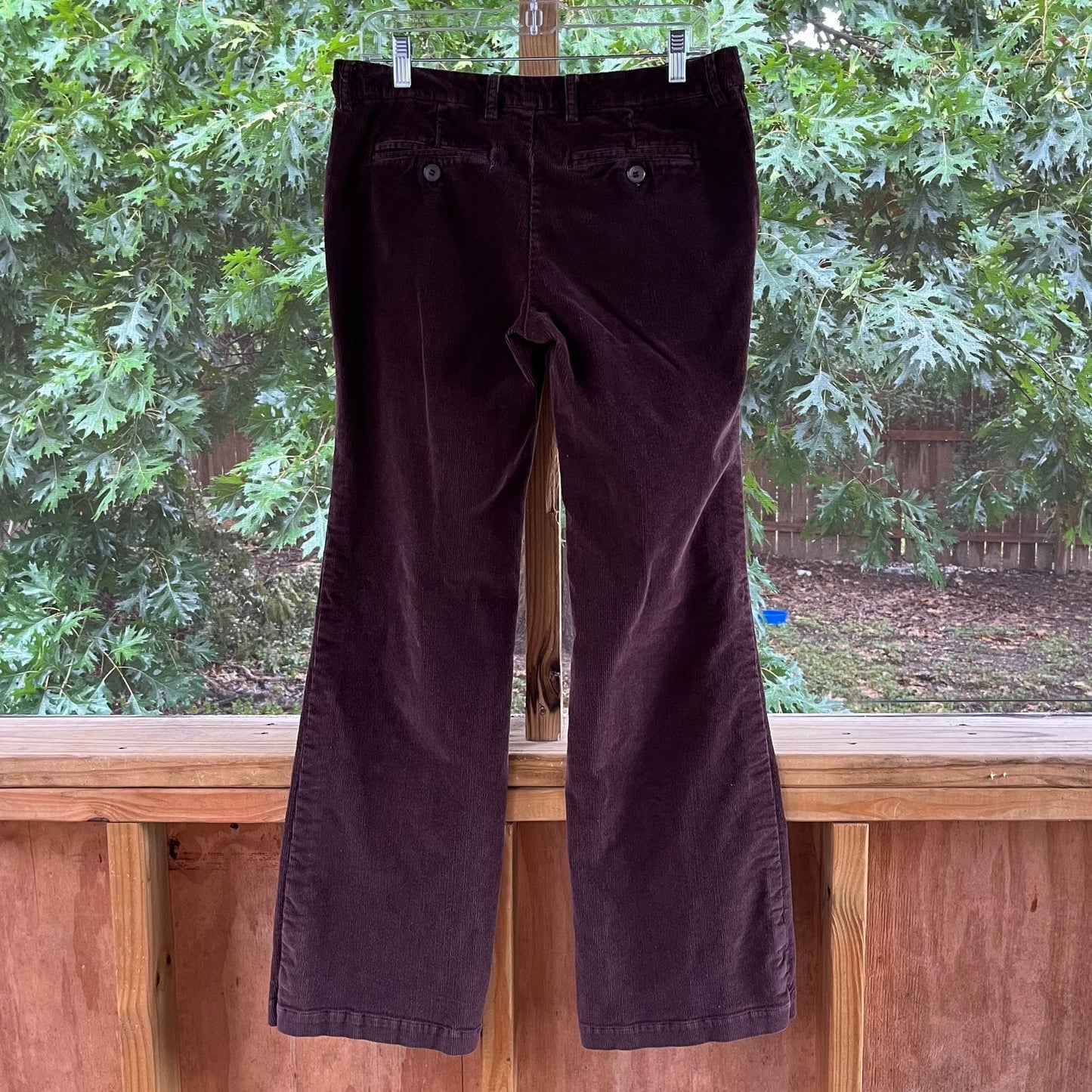 Anthropologie Tulle Women's Brown Corduroy Flare Leg Pants Size 8