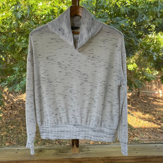 Anthropologie Women's Grey Soft Knit Cowl Neck Top Size S