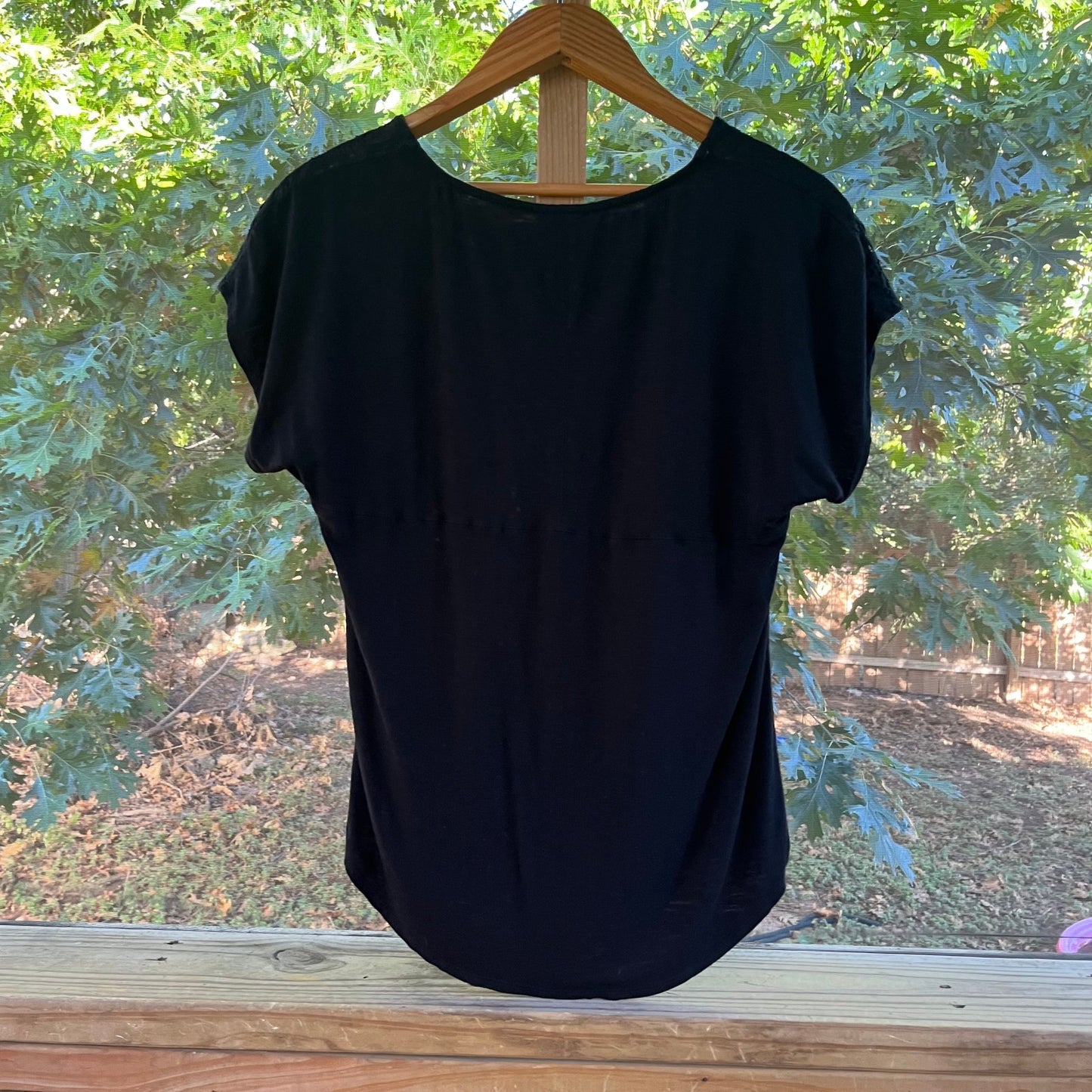 Anthropologie Dolan Left Coast Black Velvet and Lace Top Size S