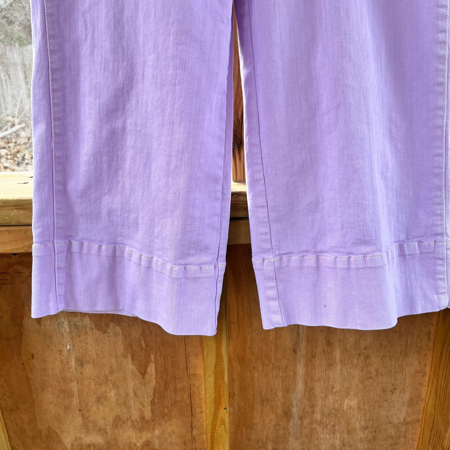 Anthropologie Pilcro Ultra High Rise Purple Cropped Wide Leg Jeans Size 29