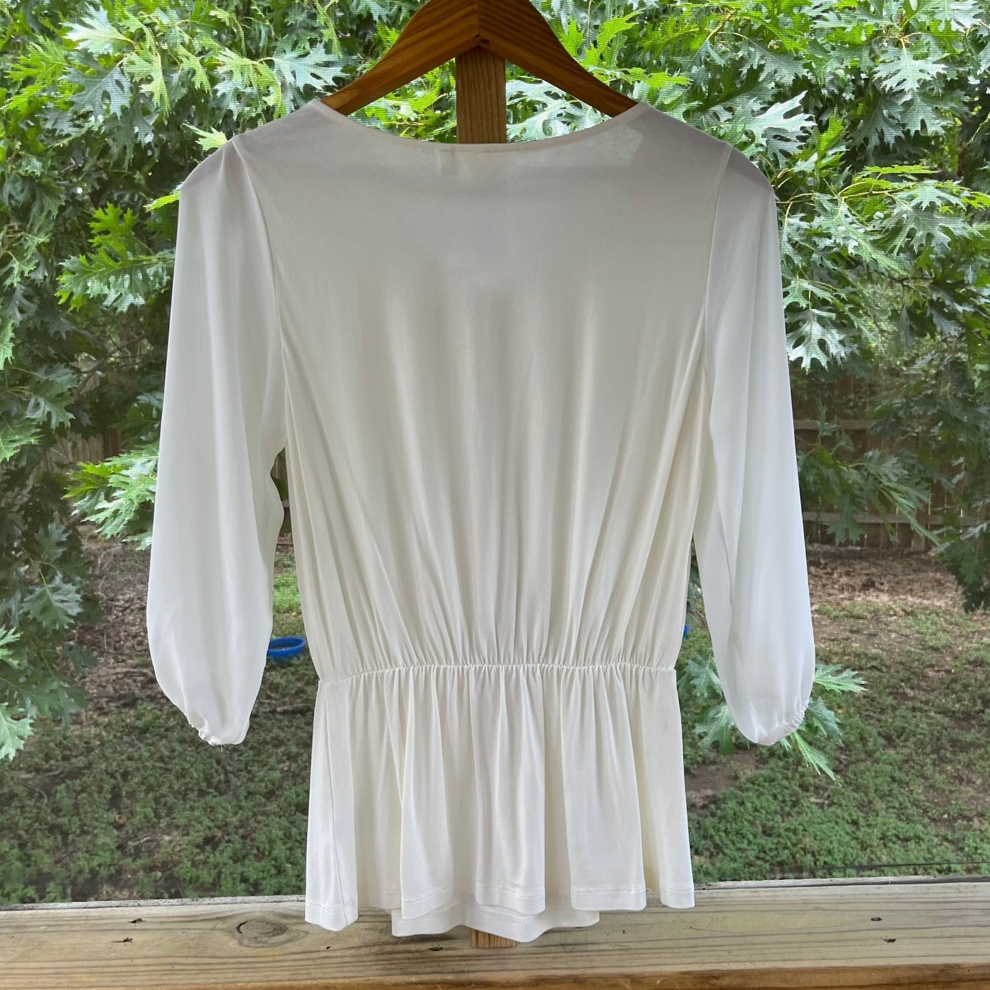 Anthropologie Deletta Alee Ruffled Blouse Ivory Size XS. NEW