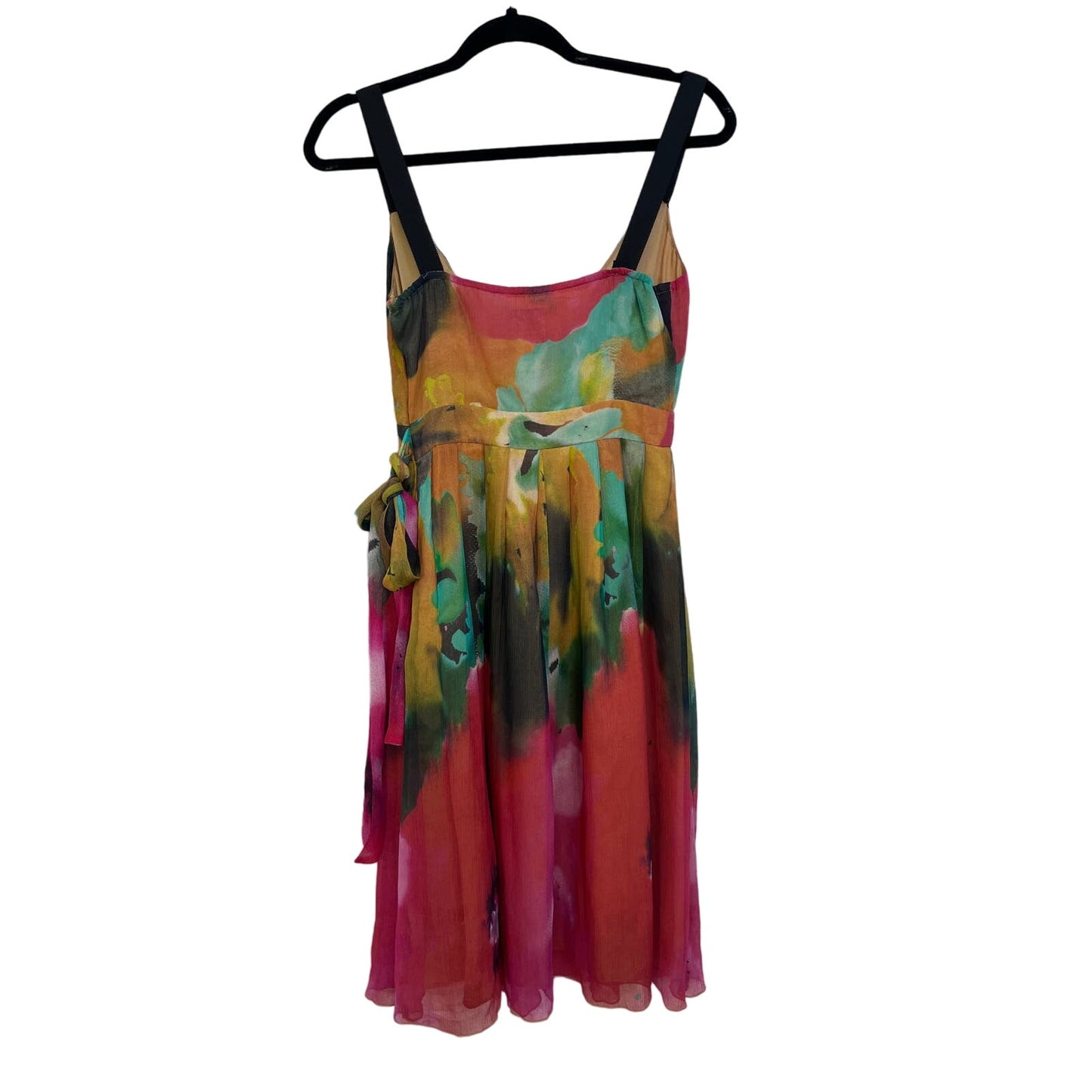 Anthropologie Tabitha Colorful 100% Silk Mini Dress Size 2