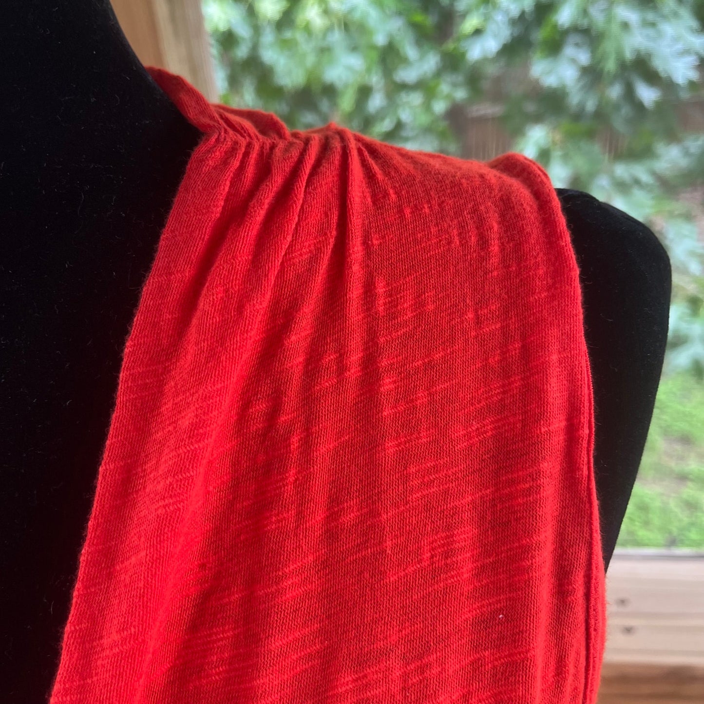 Anthropologie Left Of Center Red Sleeveless Wrap Tunic Top Size S