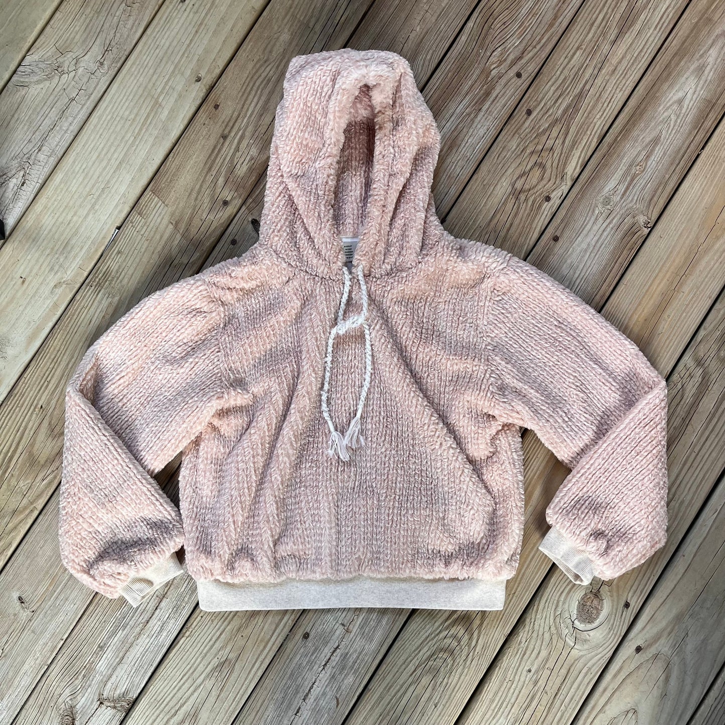 Anthropologie Saturday Sunday Nanette Sherpa Hoodie Light Pink Size M