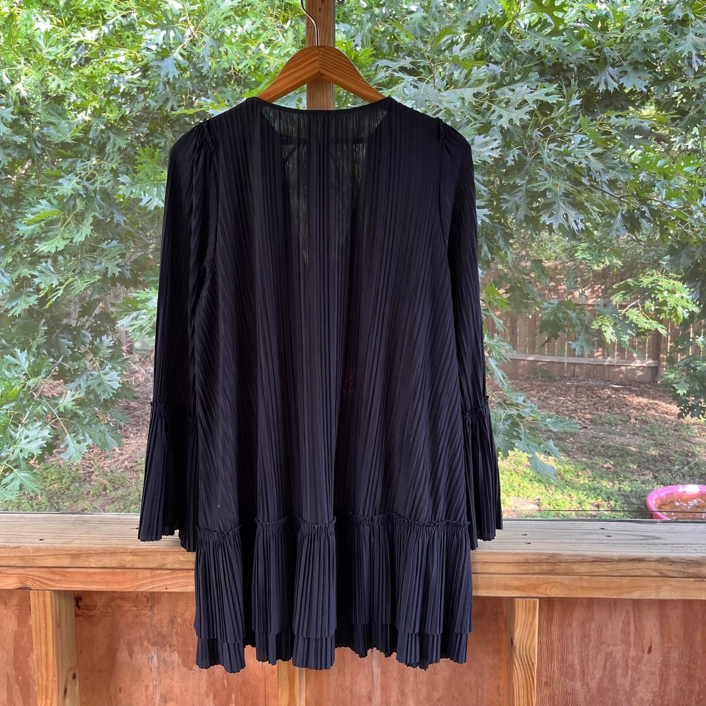 Free People Can't Help It Plisse Mini Dress Black Size S