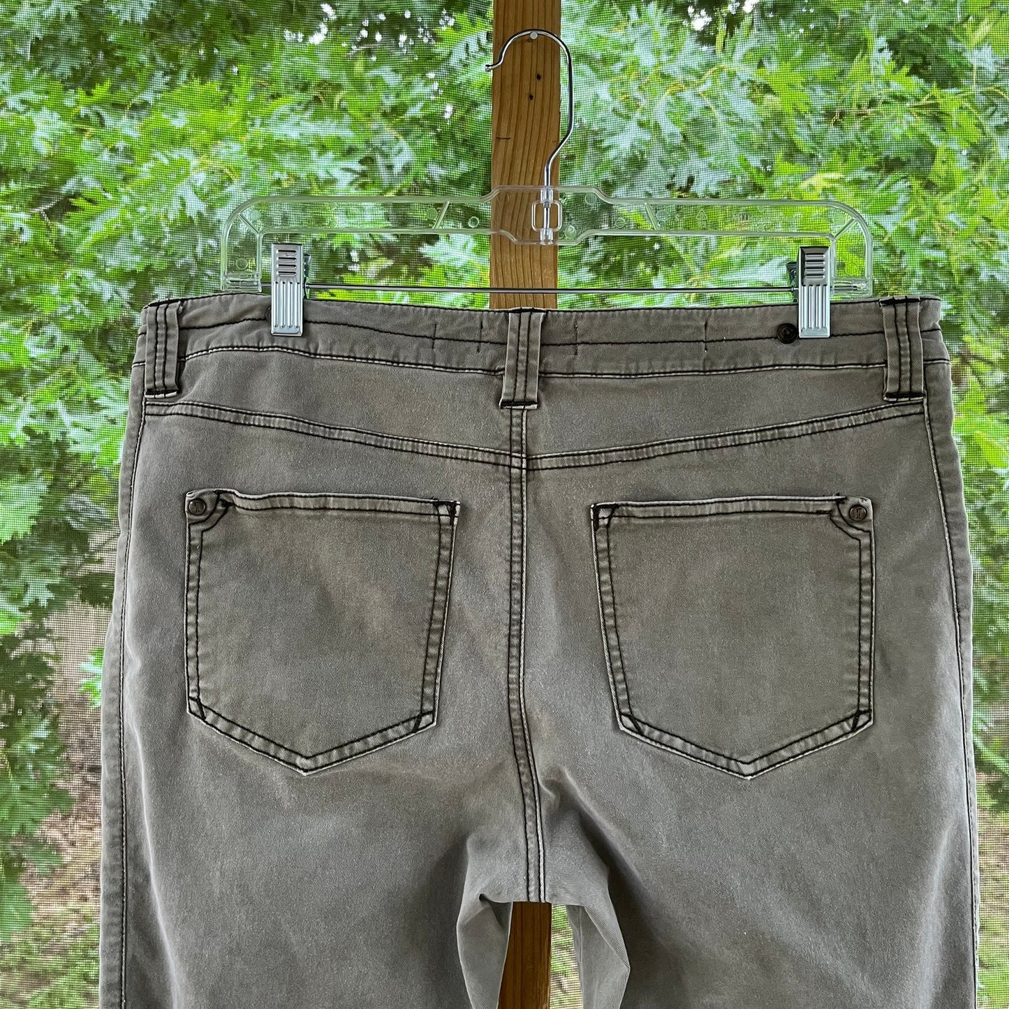 Anthropologie Pilcro And The Letterpress Taupe Utility Pants Size 12