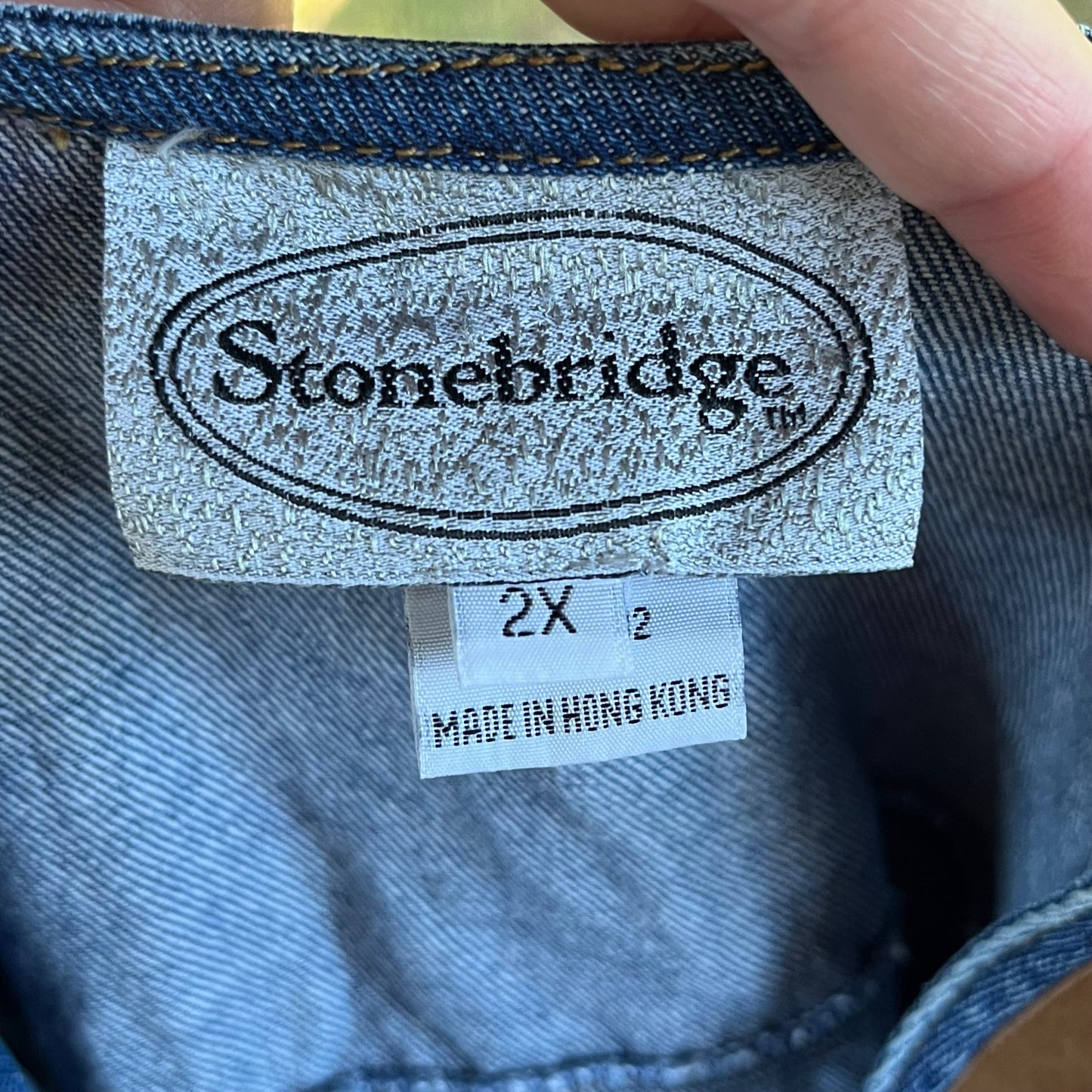 Stonebridge Women's Vintage Western Vest Denim Blend Size 2X