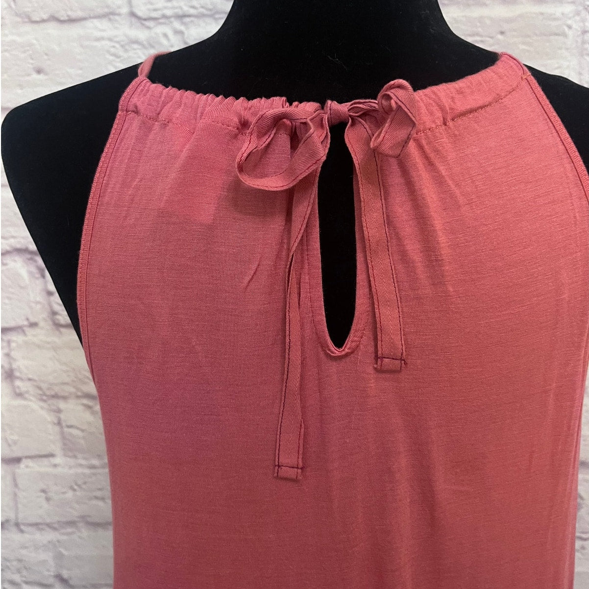 Anthropologie One September Pink Embroidered Boho Halter Top Size XS