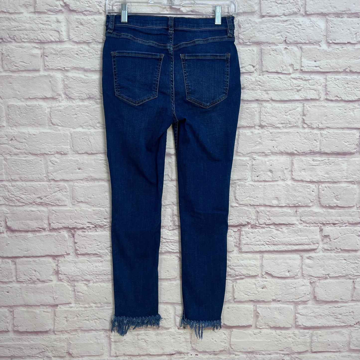 Free People Great Heights Fringe Skinny Jeans Medium Wash Size 27