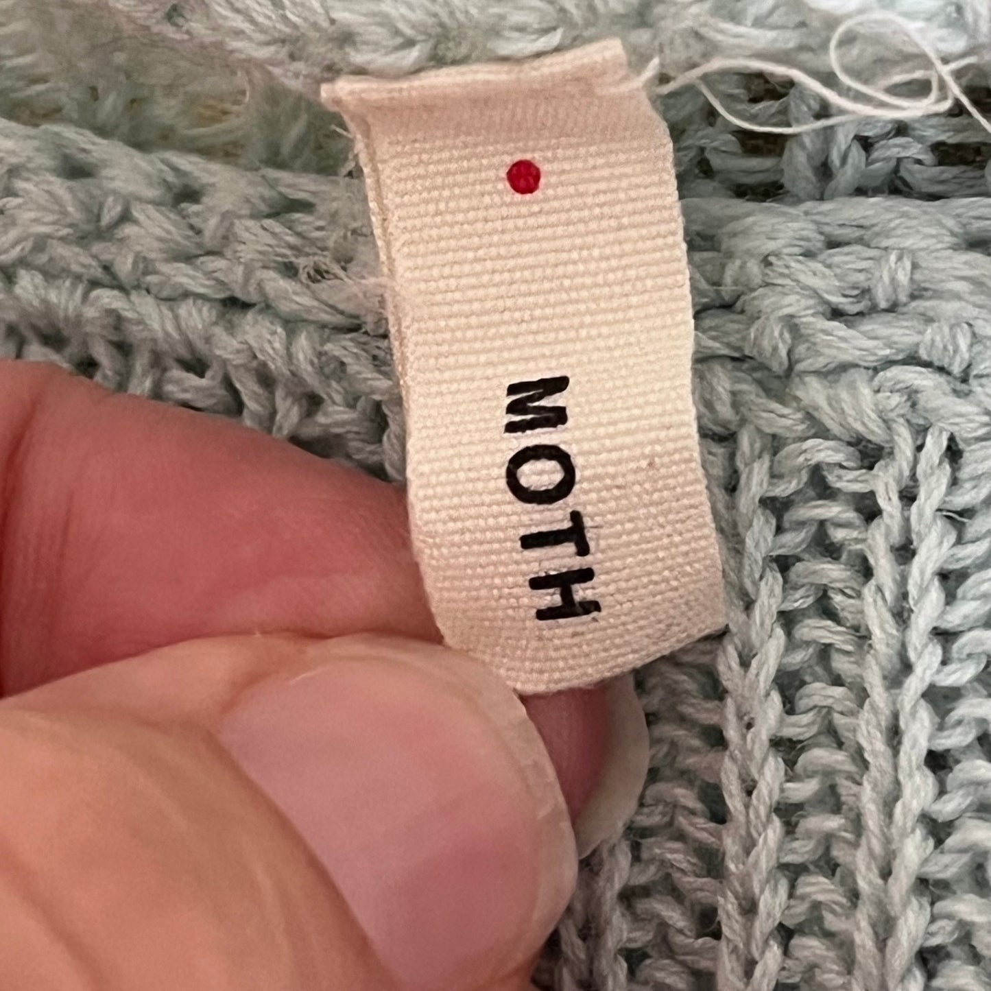 Anthropologie Moth Mila Mint Green Linen Blend Sweater Size S