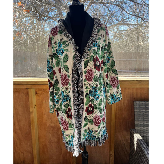 Anthropologie AldoMartins Floral Intarsia Cardigan Size XS. NEW