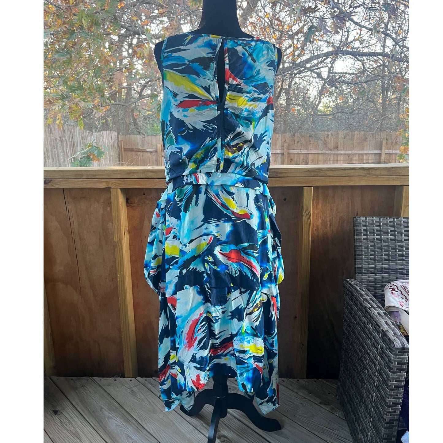 Anthropologie Naimisha 100% Silk Dress By Trybe Size L