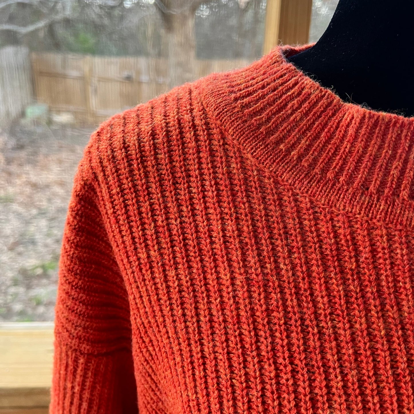 Anthropologie THML Orange Flare Sleeve Sweater Size XS