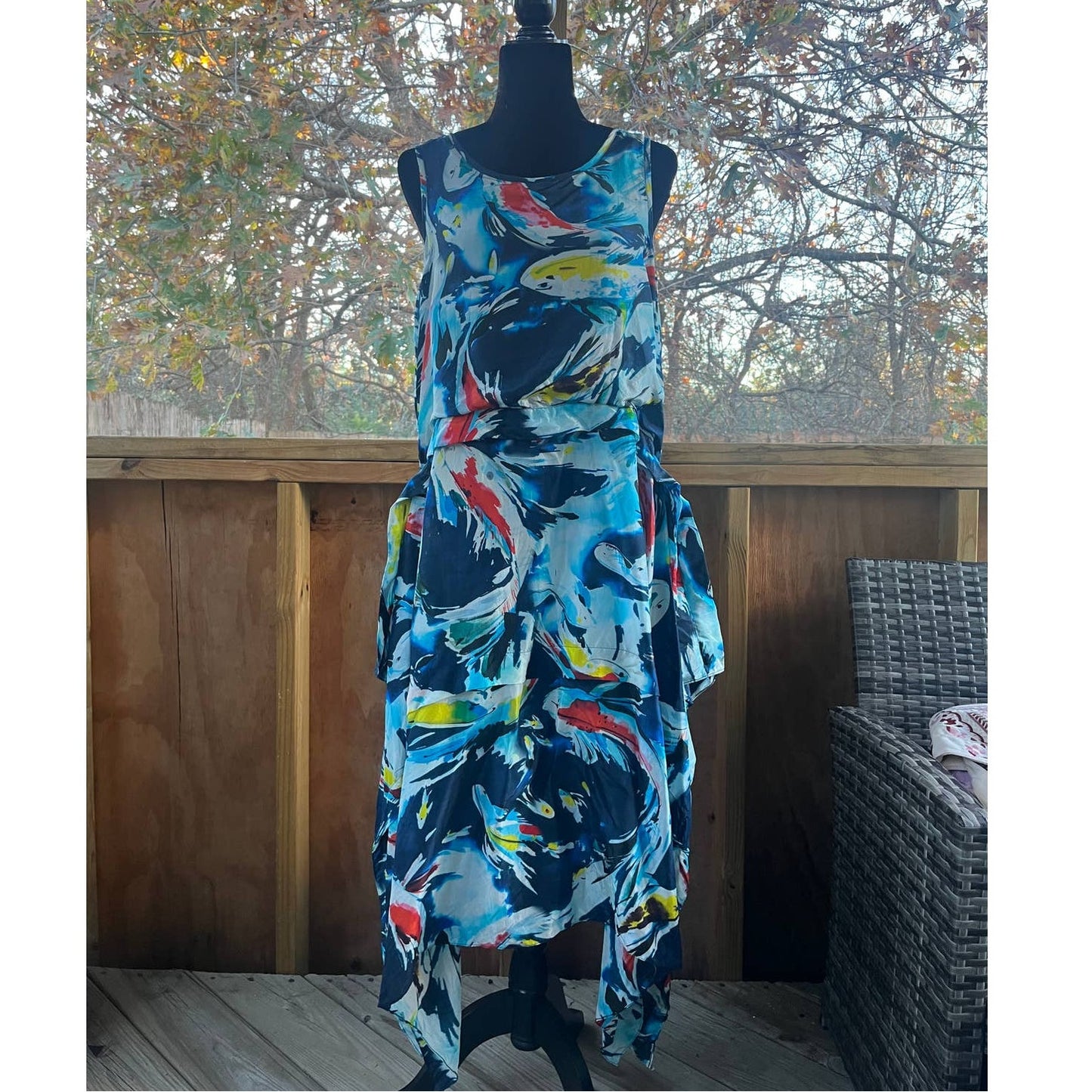 Anthropologie Naimisha 100% Silk Dress By Trybe Size L