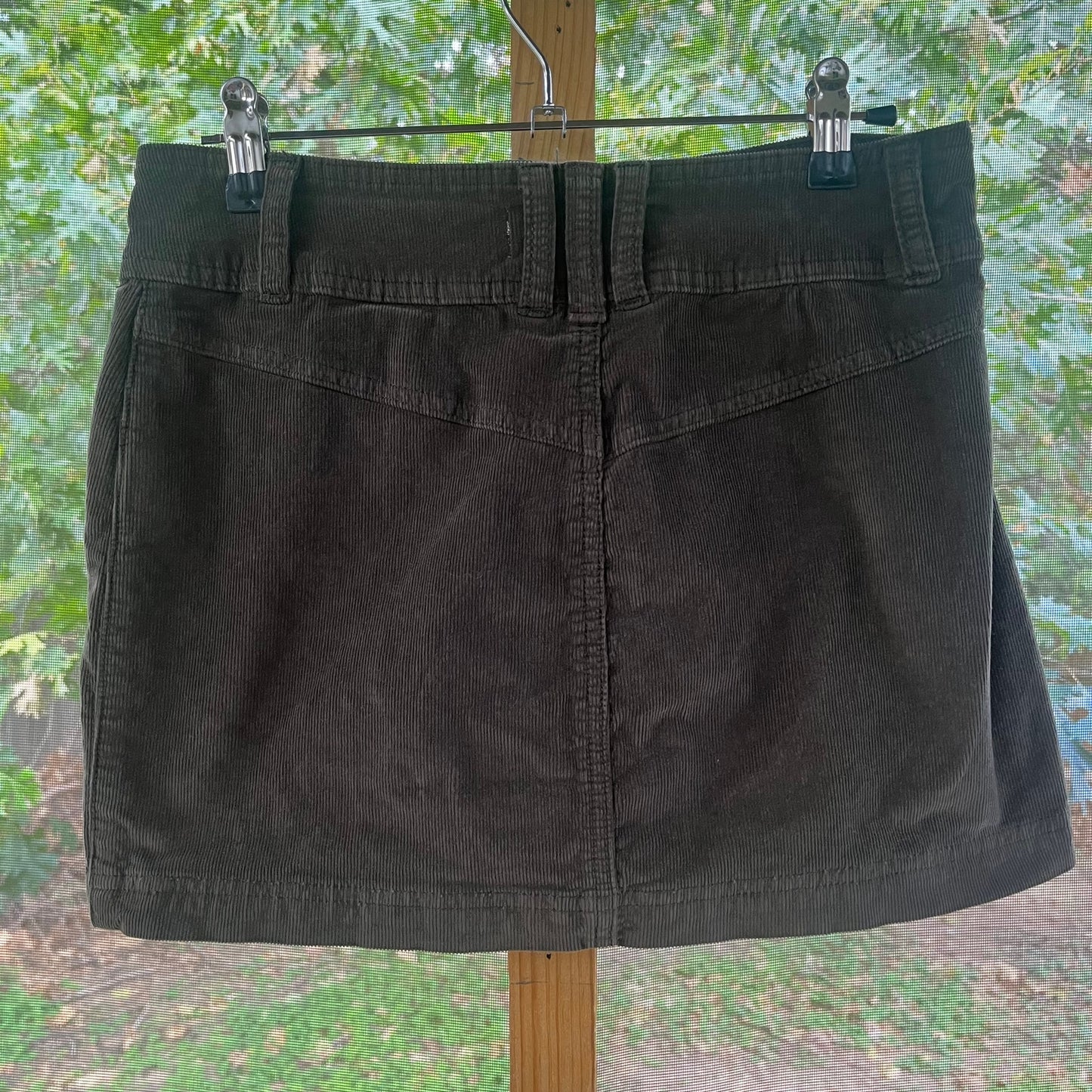 Free People We The Free Olive Green Joanie Corduroy Mini Skirt Size 25