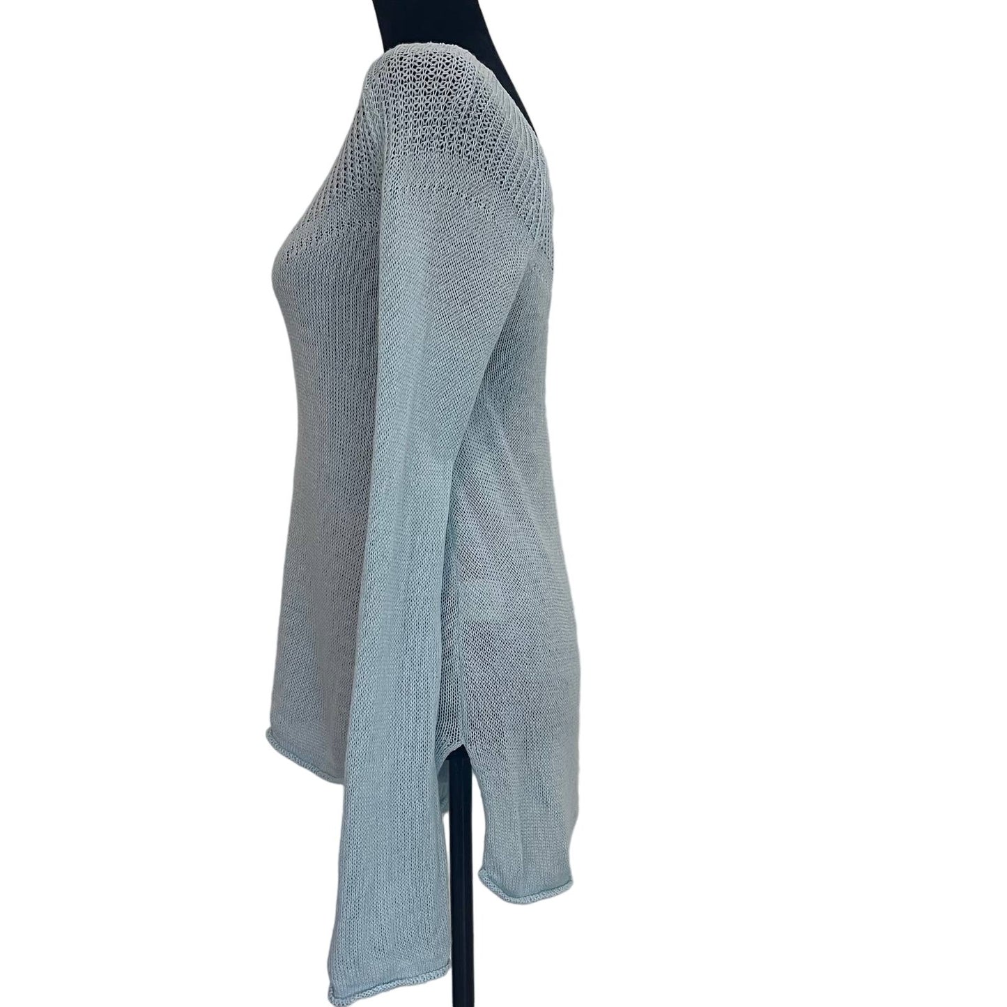 Anthropologie Moth Mila Mint Green Linen Blend Sweater Size S